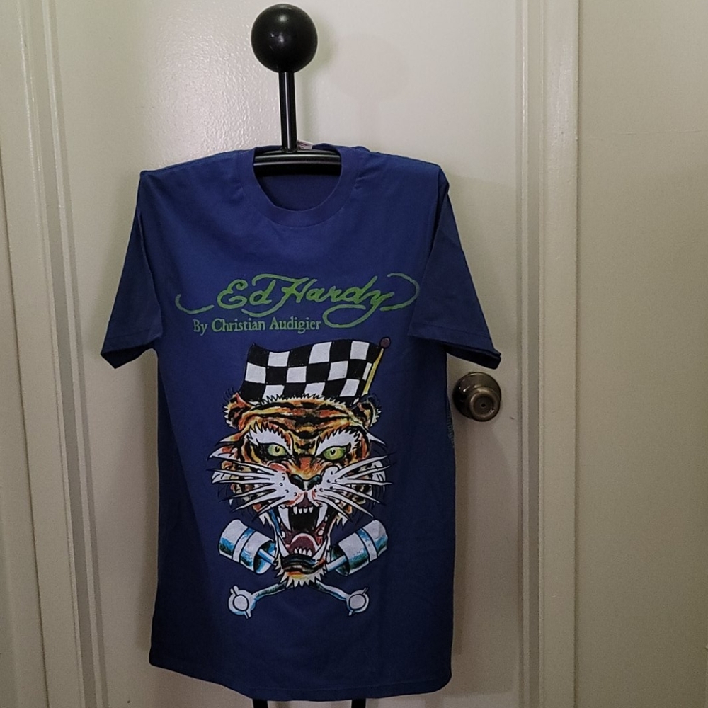 *worn once* Blue Ed Hardy shirt